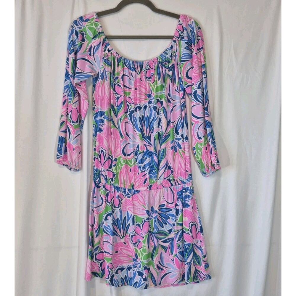 Lilly Pulitzer Gecko Green Tiger Sunrise Lana Skort Romper Small - Picture 2 of 8